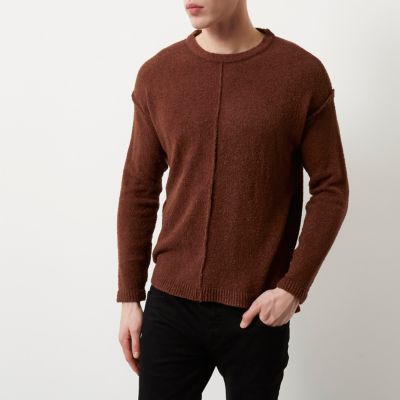 Rust red stitch jumper